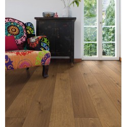 Parquet Chêne fumé universal brossé alpin 4V - Haro Plaza série 4000 - huilé naturalin+